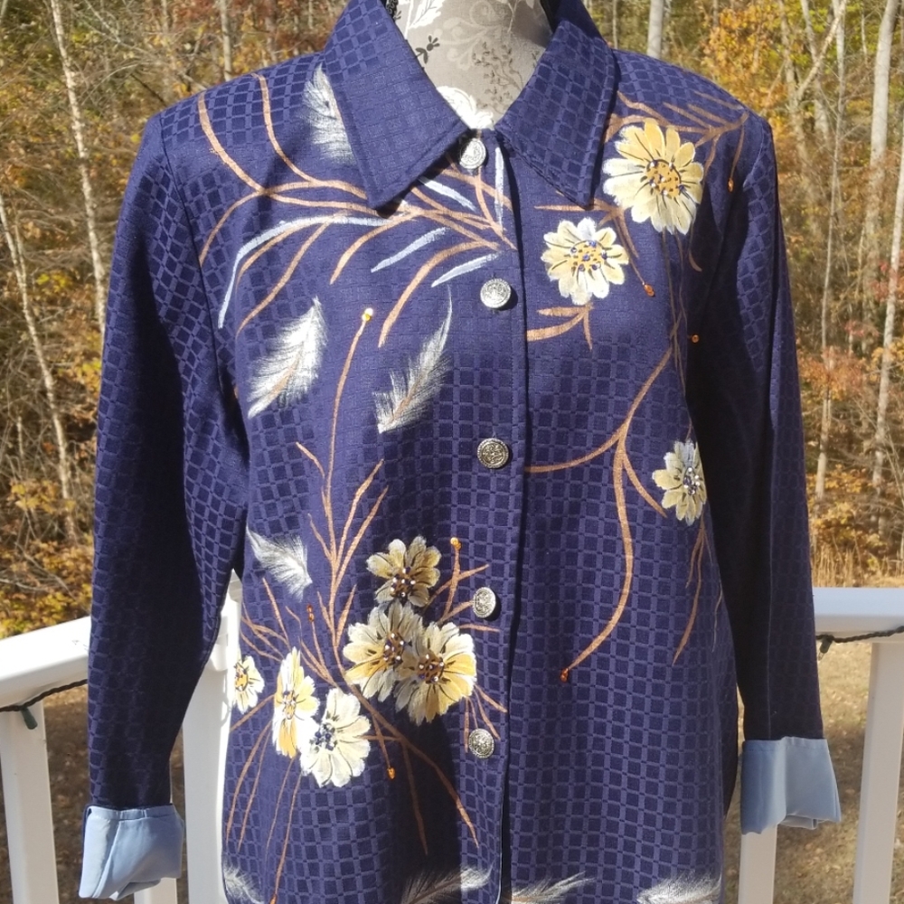 Casual flowered jacket